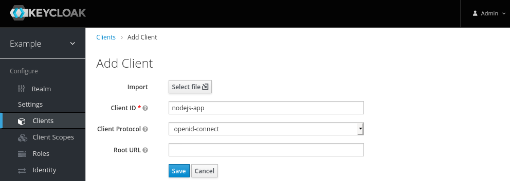 Add nodejs-app Client