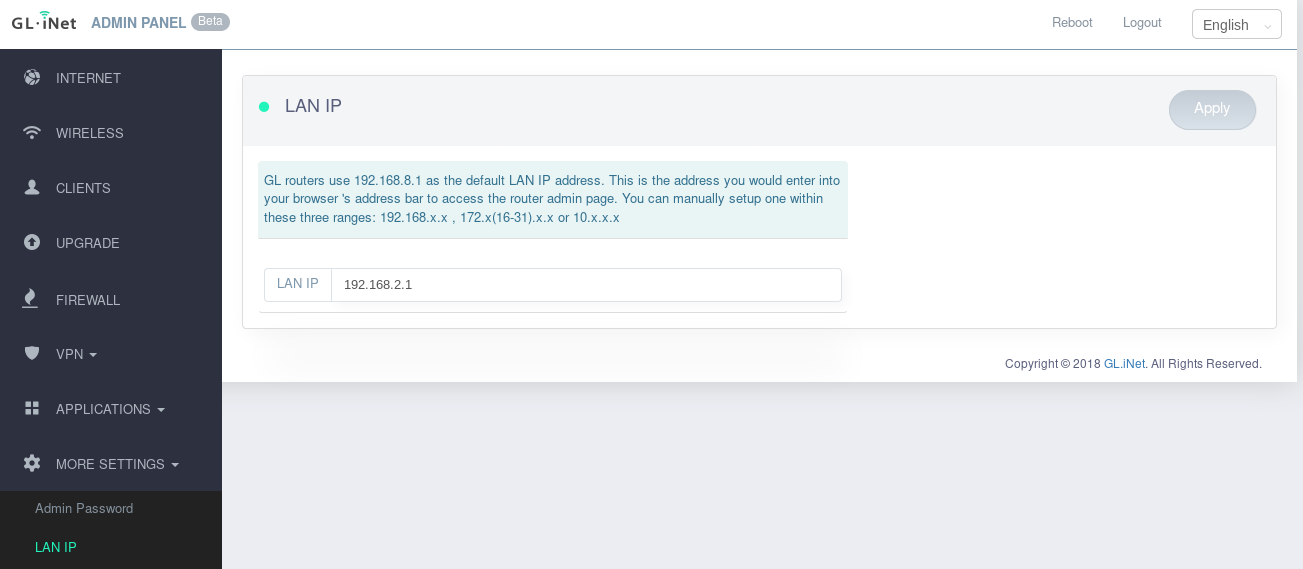 Set different subnet